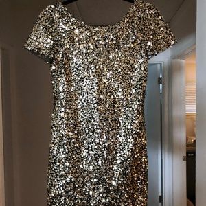 Black & Gold Sequin Dress